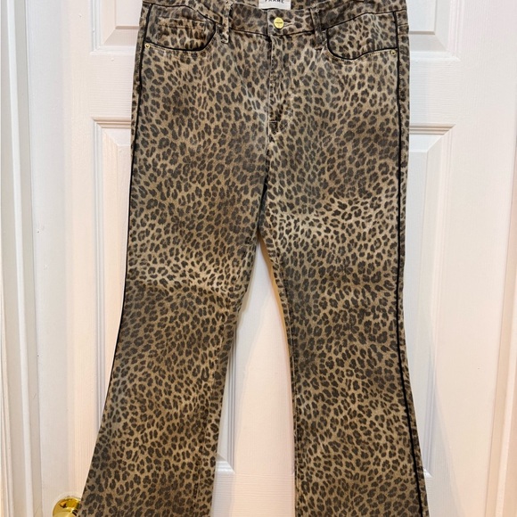 Frame Leopard Print Flare Pants - Picture 11 of 17